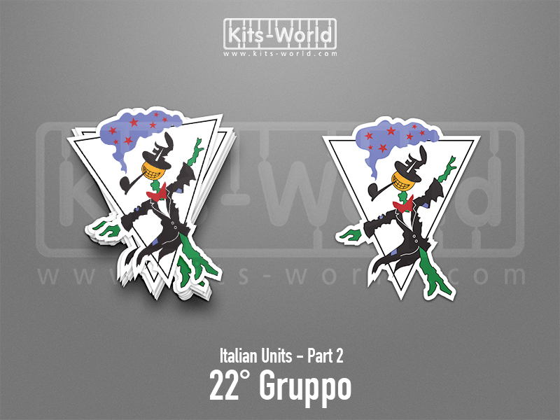 Kitsworld SAV Sticker - Italian Units - 22° Gruppo W:86mm x H:100mm 